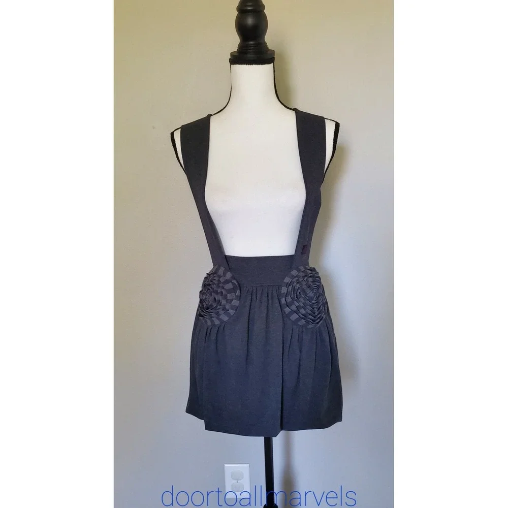 KidCuteTure Suspender Bubble Dress w/ Rosettes Girls sz 8 Juniors sz XS